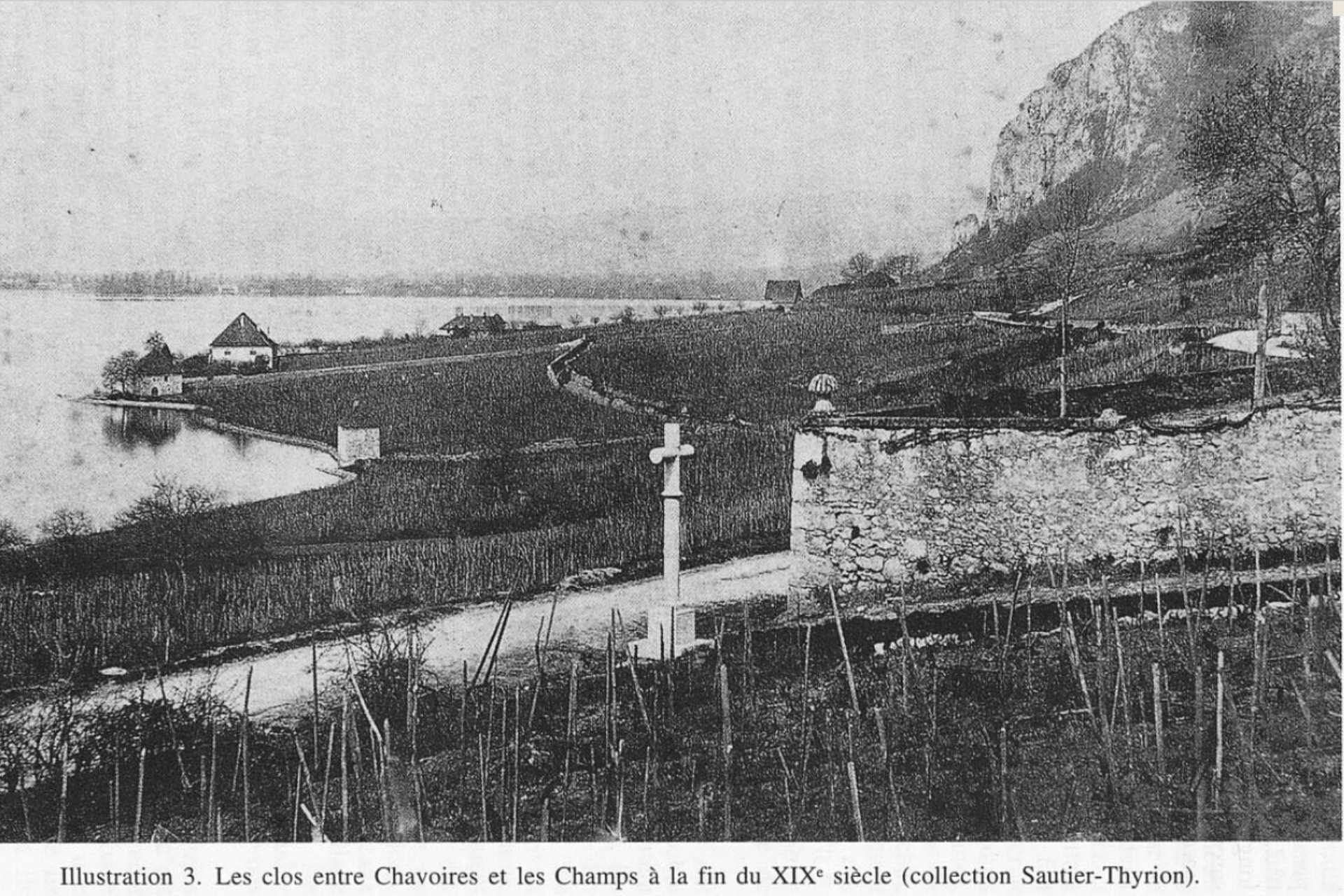 Les clos entre Chavoires et les Champs à la fin du XIXe siècle