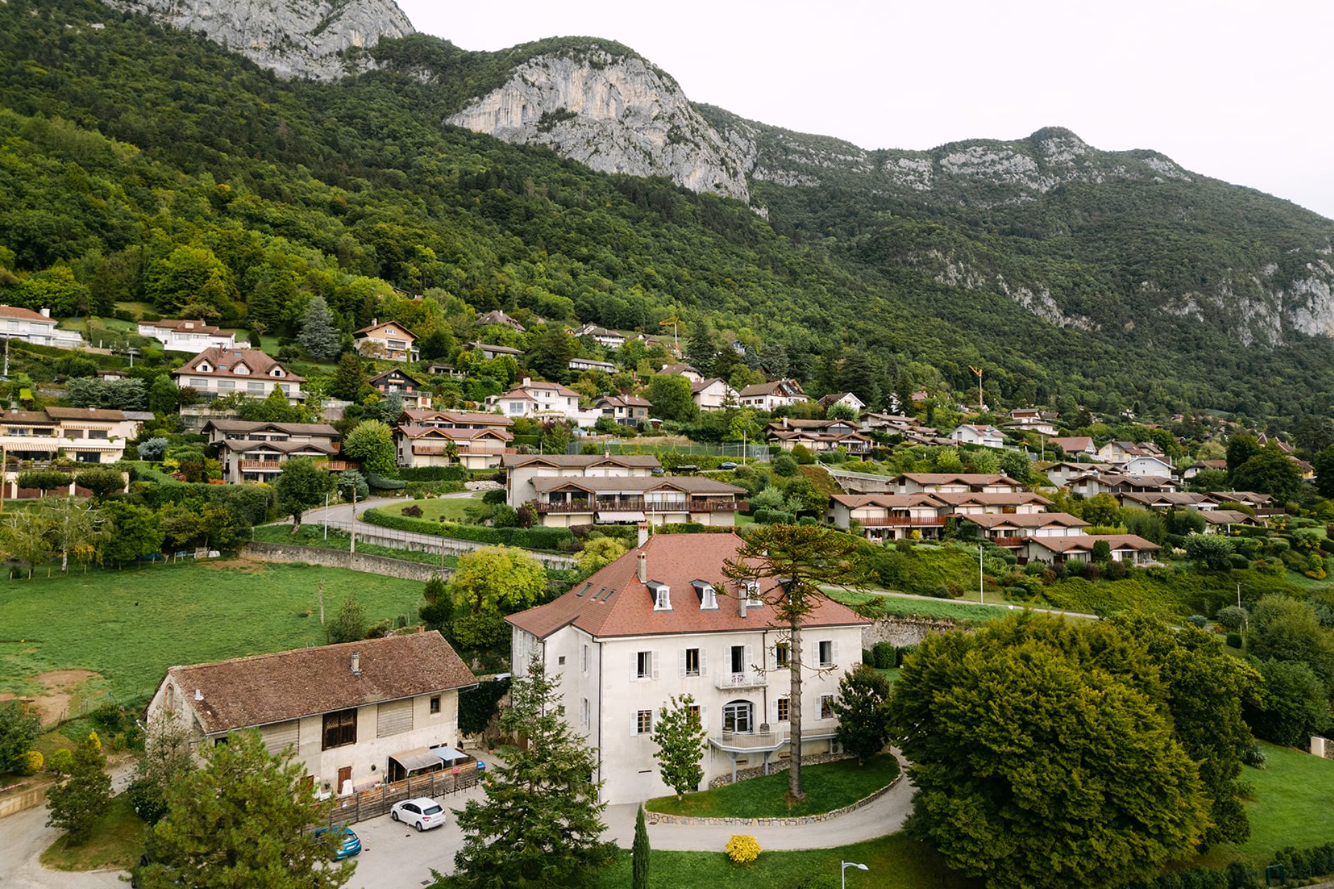Panorama du domaine vu du ciel