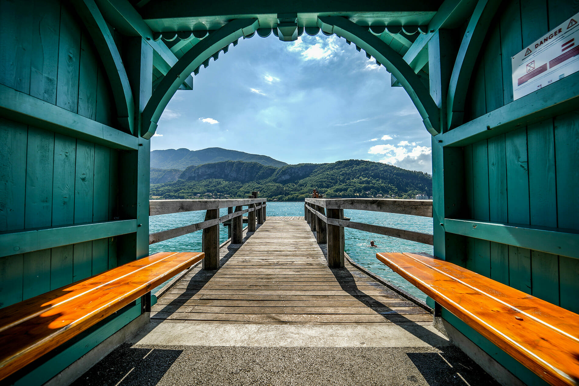 Environnement ponton lac d'Annecy